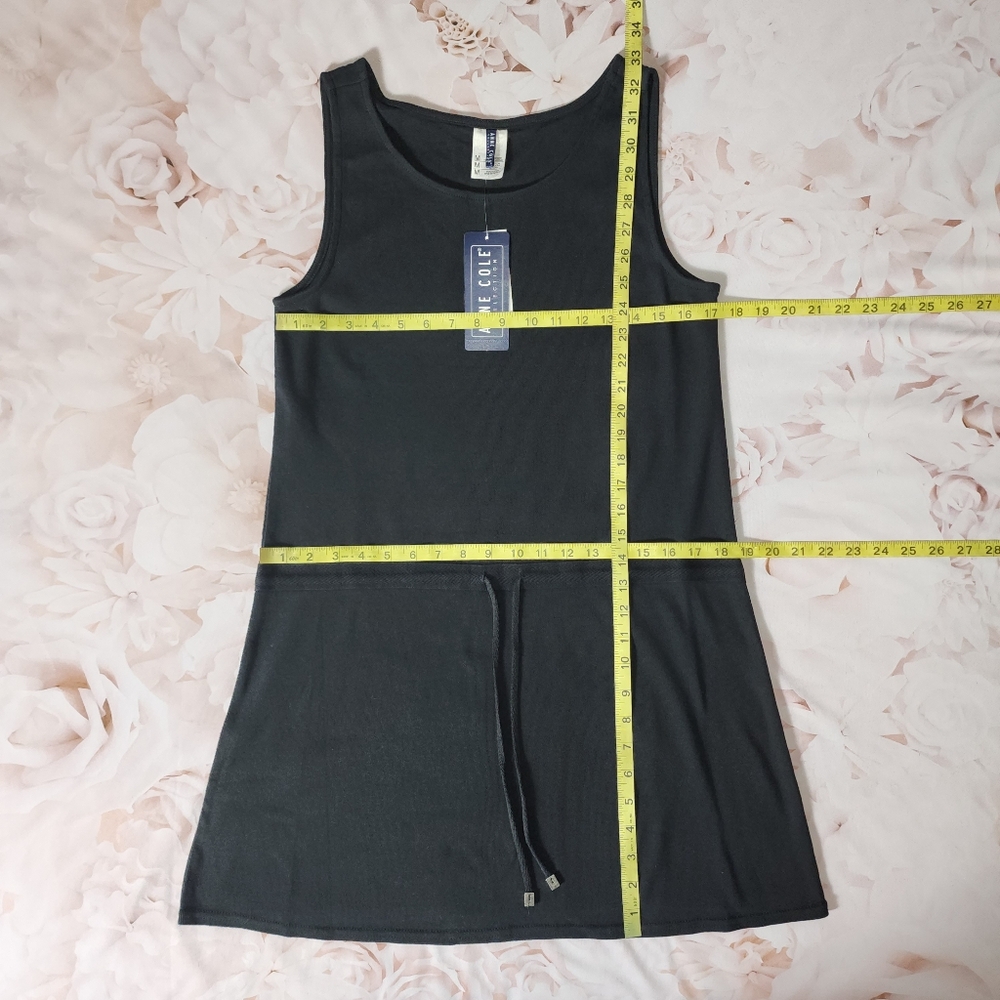 Medium Black Anne Cole Bathingsuit Cover/Dress 100% Cotton - Picture 5 of 6